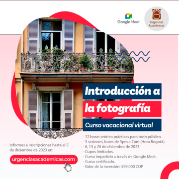 Curso virtual Introducción a la Fotografía